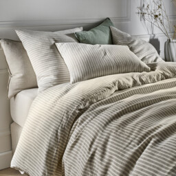 Kalaya Striped 100% Washed Linen Duvet Cover - thumbnail 2