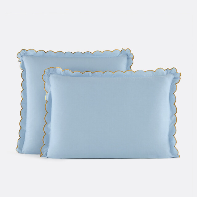 Scenario Plain Washed Cotton Scalloped Child's Pillowcase - image 1