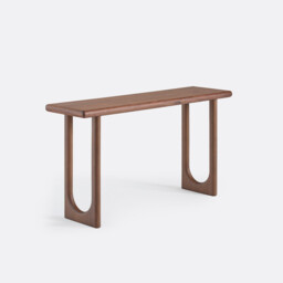 Douve Solid Walnut/Walnut Veneer 140cm Wide Console Table - thumbnail 1