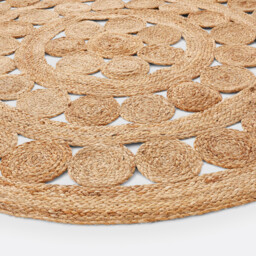 Aftas Border Round Jute Rug - thumbnail 3