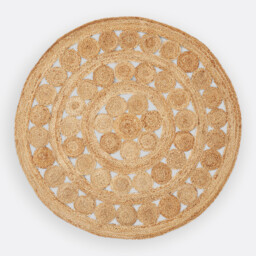 Aftas Border Round Jute Rug