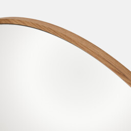 Iodus Oak Veneer 100cm Diameter Round Wall Mirror - thumbnail 2