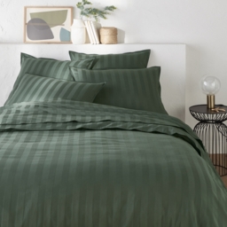 Victor Striped 100% Washed Cotton Satin 300 Thread Count Duvet Cover