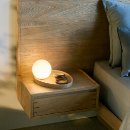 Hannasta Oak & Opaline Globe Table Lamp - thumbnail 2
