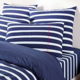 Malo Striped Cotton Fitted Sheet - thumbnail 2
