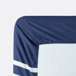 Malo Striped Cotton Fitted Sheet - thumbnail 4