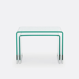 Joan Nesting Tables in Tempered Glass - thumbnail 3