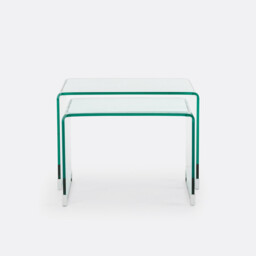 Joan Nesting Tables in Tempered Glass - thumbnail 4