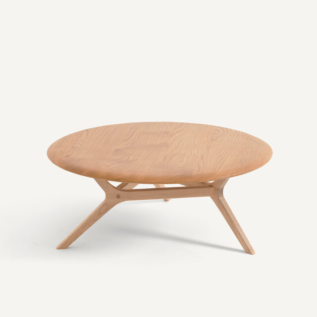 Maricielo Solid Oak 90cm Diameter Coffee Table - image 1