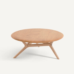Maricielo Solid Oak 90cm Diameter Coffee Table - thumbnail 1