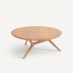 Maricielo Solid Oak 90cm Diameter Coffee Table - thumbnail 3