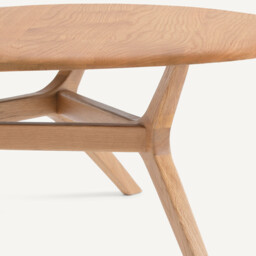 Maricielo Solid Oak 90cm Diameter Coffee Table - thumbnail 4