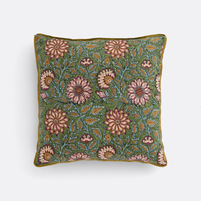 Shandira Block Print Cotton Cushion Cover - image 1
