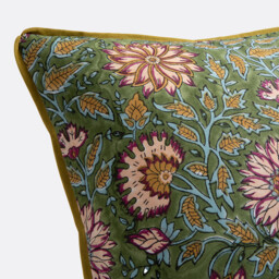 Shandira Block Print Cotton Cushion Cover - thumbnail 4