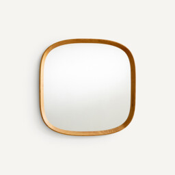 Orion H60cm Solid Oak Organically Shaped Mirror - thumbnail 1