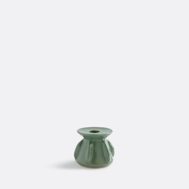 Textured Ceramic Candle Holder H7cm, Ilia - image 1