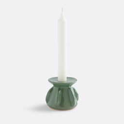 Textured Ceramic Candle Holder H7cm, Ilia - thumbnail 4