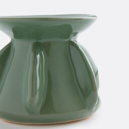 Textured Ceramic Candle Holder H7cm, Ilia - thumbnail 3