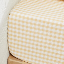 Cottage Yellow Cotton Seersucker Fitted Sheet Mattress Depth 30cm - thumbnail 2