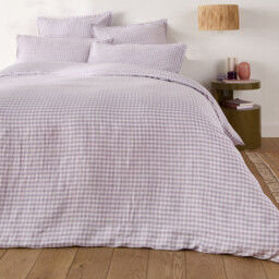 Acélie Lilac Washed Linen Duvet Cover - thumbnail 4