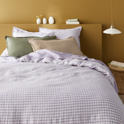 Acélie Lilac Washed Linen Duvet Cover - thumbnail 2