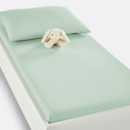 Scenario Cot Fitted Sheet in Plain Cotton