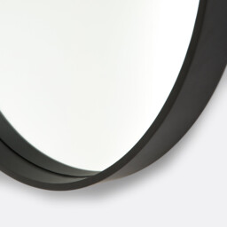 Alaria 55cm Diameter Round Black Mirror - thumbnail 2