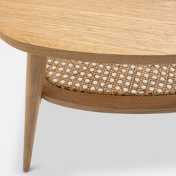 Buisseau Two-Tier Cane Bedside Table - thumbnail 3