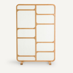 Cahya Solid Oak and Canvas Screen - thumbnail 2