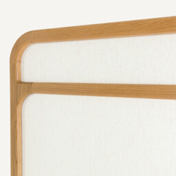 Cahya Solid Oak and Canvas Screen - thumbnail 3