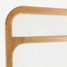 Cahya Solid Oak and Canvas Screen - thumbnail 4