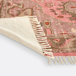 Floris Cotton Vintage Rug with Fringed Finish - thumbnail 4