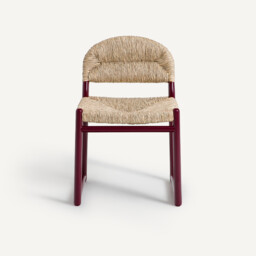 Lyla Chair in Lacquered Solid Oak and Straw - thumbnail 3