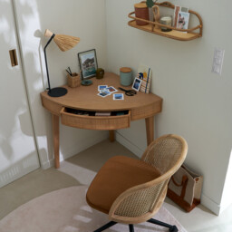 Achilde Corner Console Desk with Drawer - thumbnail 3