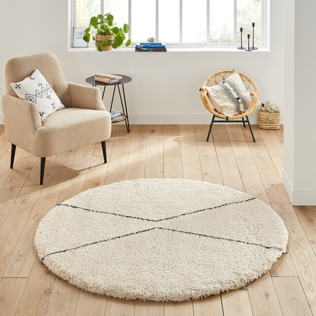 Luna Round Berber Style Rug - image 1