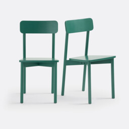 Set of 2 Jodi Coloured Chairs in Solid Beech