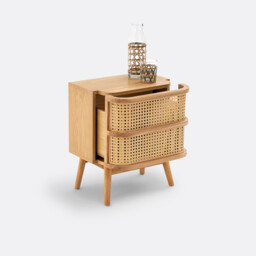 Laora Cane Bedside Table with 1 Drawer - thumbnail 4