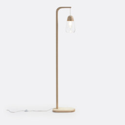 Nasoa Wood & Glass Floor Lamp - thumbnail 3