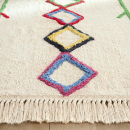 Dybala Berber-Style Child's Organic Cotton Rug - thumbnail 2