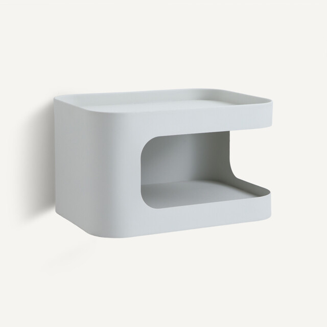 Sandoval Steel Wall-Mounted Bedside Table with 1 Compartment - image 1