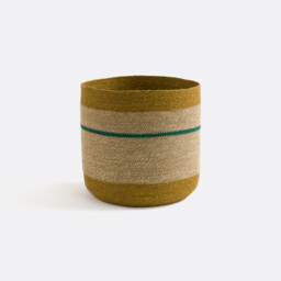 Saski Multicoloured Woven Straw Basket