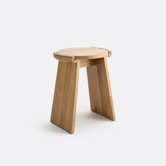 Tibet Solid Oak Stool / Side Table