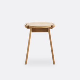 Tibet Solid Oak Stool / Side Table - thumbnail 3