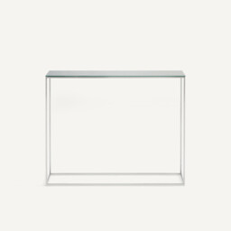 Mahaut Chrome-Plated Metal Mirrored Console Table - thumbnail 3