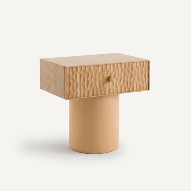 Mason Bedside Table in Solid Oak and Oak Veneer - image 1