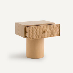 Mason Bedside Table in Solid Oak and Oak Veneer - thumbnail 4
