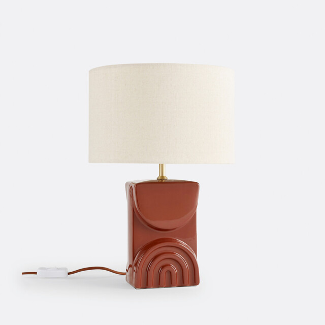 Topia Ceramic & Linen Table Lamp - image 1