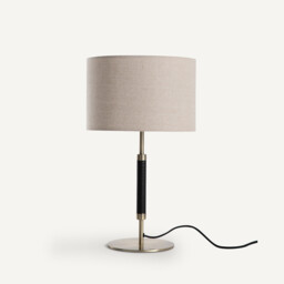Jihana Metal, Brass and Linen Lamp - thumbnail 4