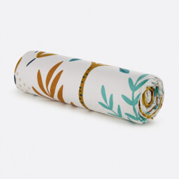 Jungle Animal Print 30% Recycled Cotton Child's Fitted Sheet with 25cm Flap - thumbnail 4