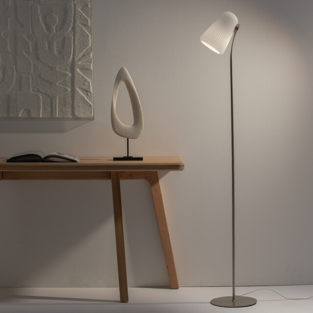 Fosca Metal & Glass Floor Lamp - image 1